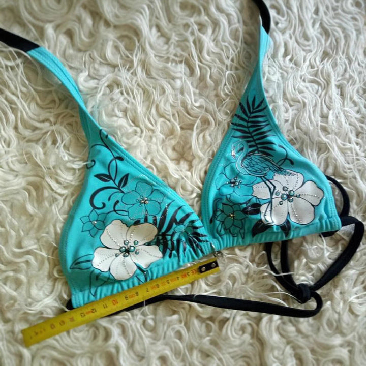 Damen-Bikini-Set mit floralem Design und verstellbaren Trägern Drune