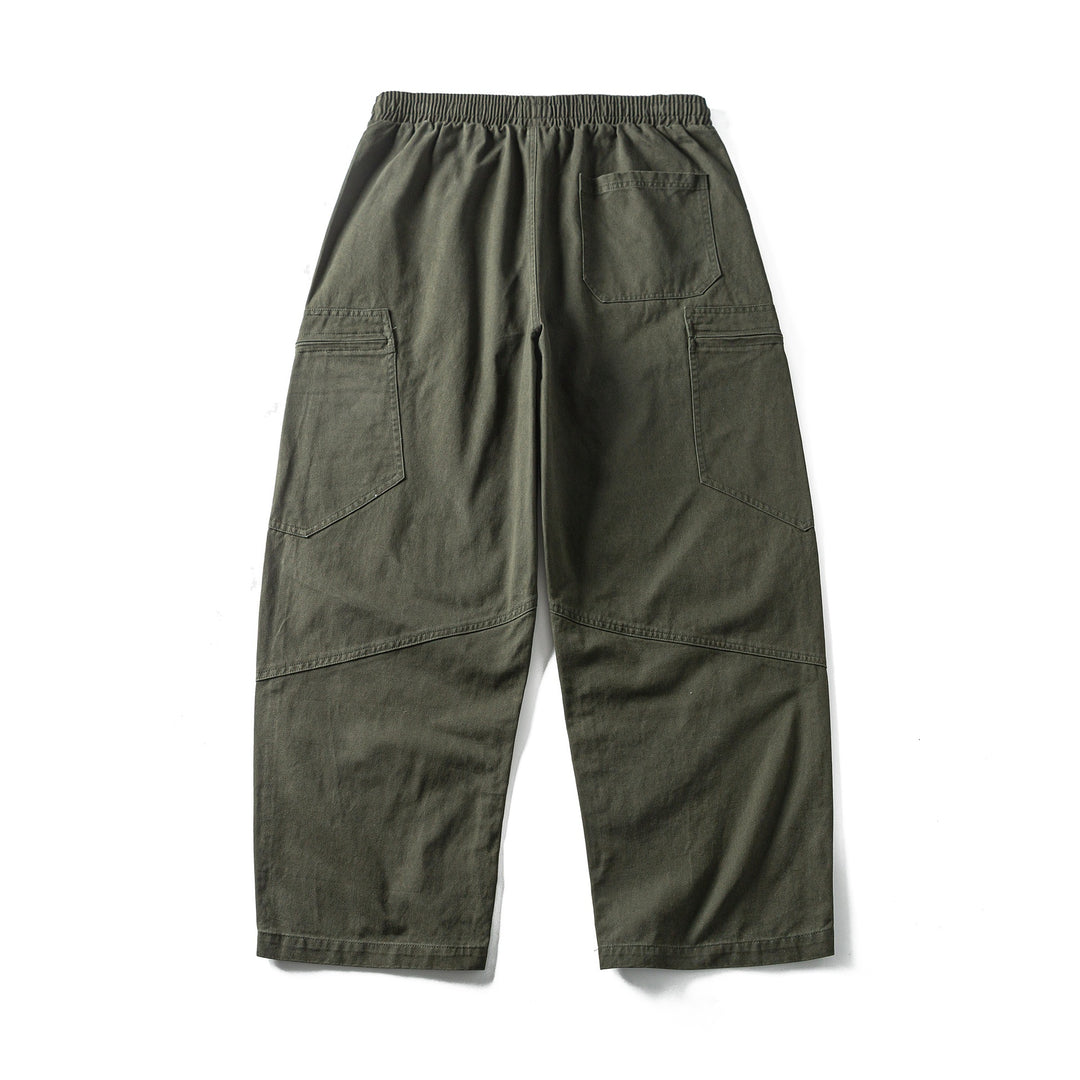 Herren Cropped Cargo-Hose mit elastischem Bund, Tunnelzug und Reißverschlusstaschen Drune