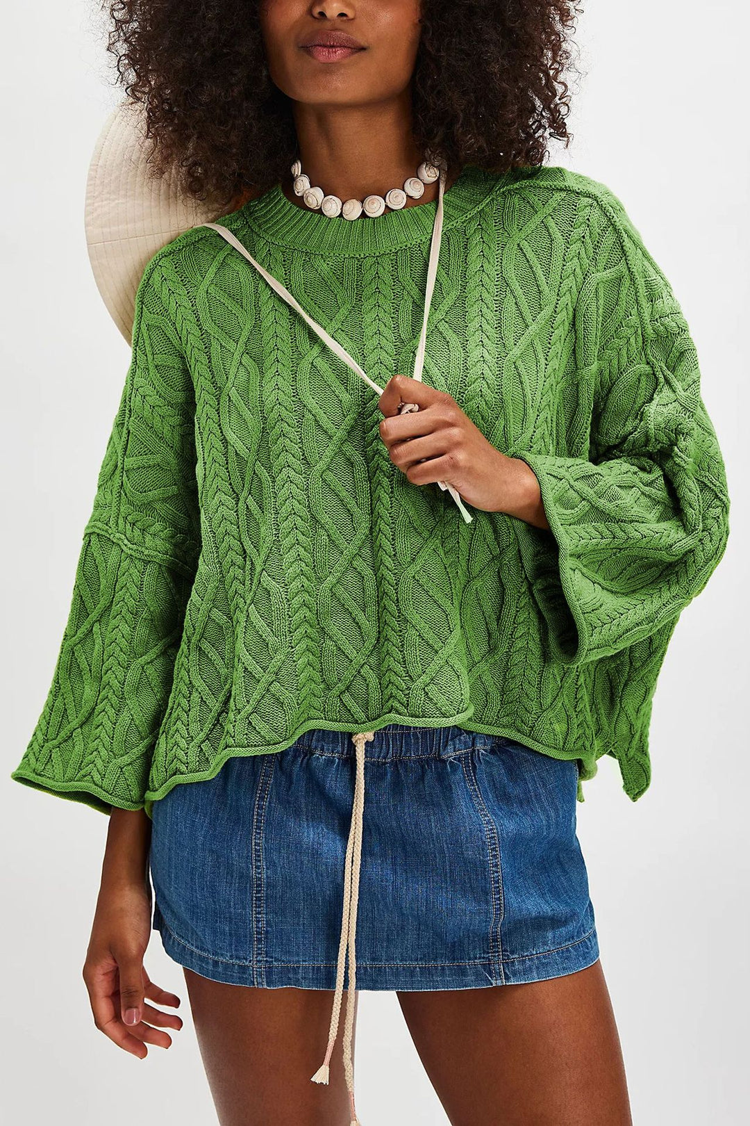 Damen lässiger Strickpullover Drune