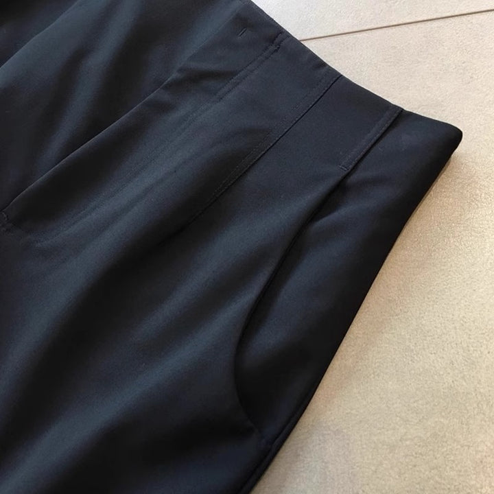 Damen Hochtaillierte Palazzo-Hose mit weiter Beinführung und mittiger Bügelfalte Drune