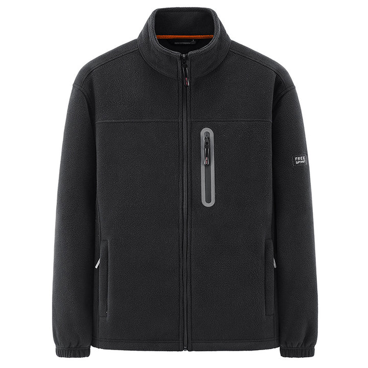 Herren Weiche Fleecejacke mit hohem Kragen Drune