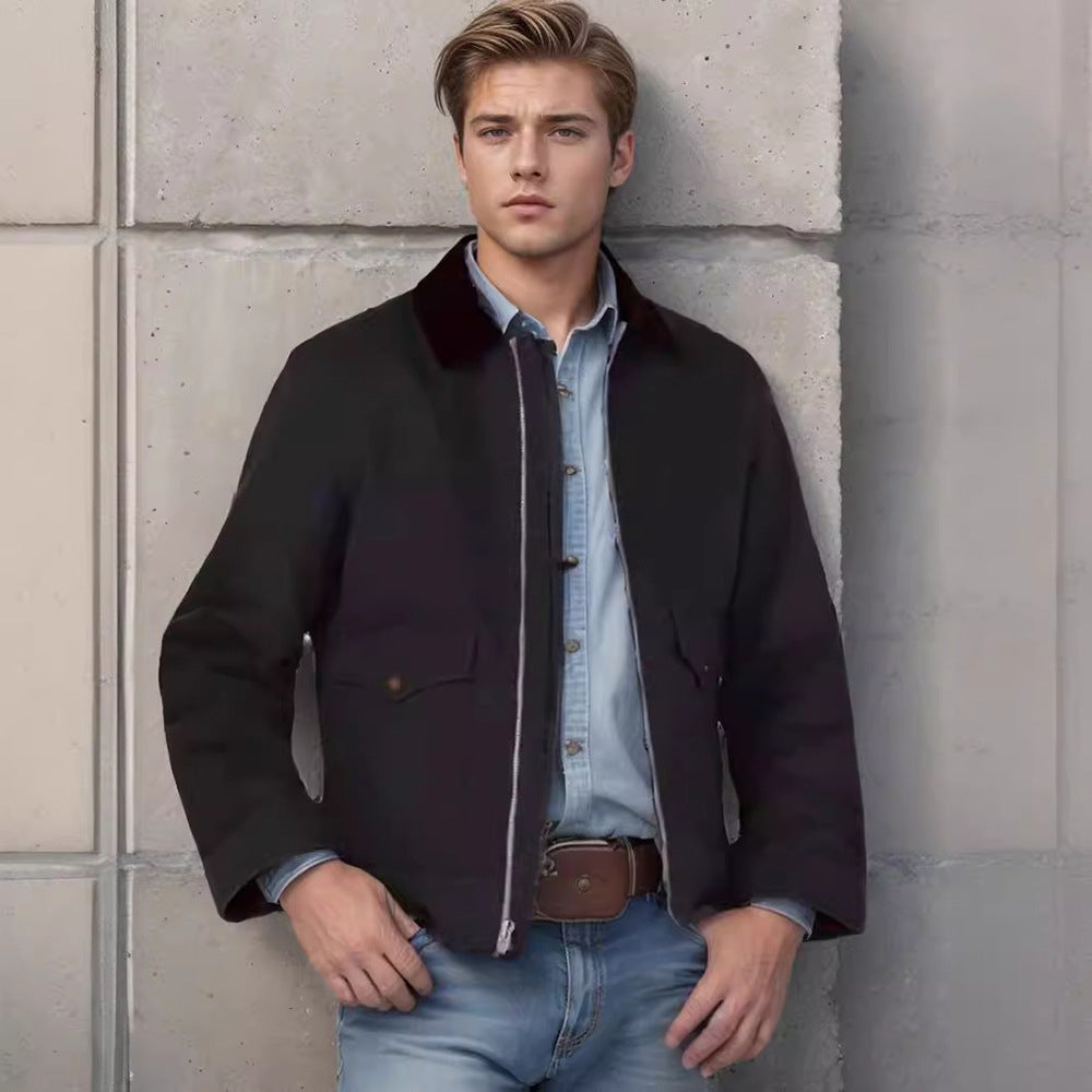 Herren rustikale Utility-Jacke mit praktischen Taschen Drune