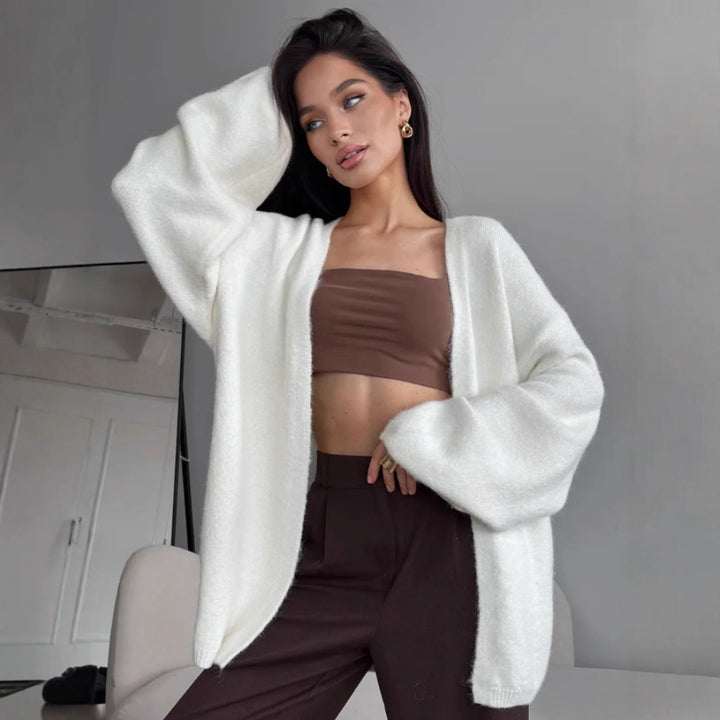 Damen Flauschiger Oversized Cardigan Drune