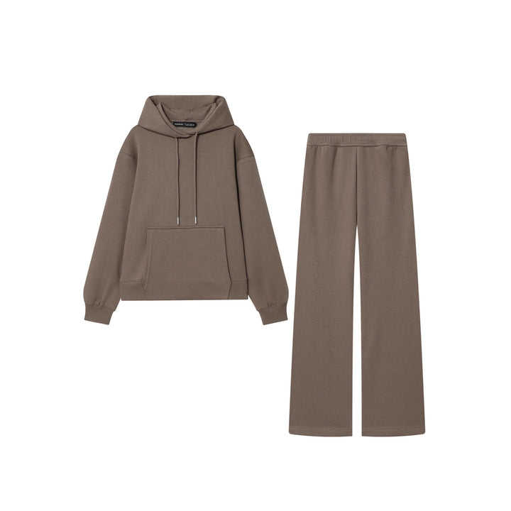 Damen nan Lounge‑Set mit Oversize Hoodie und weitem Sweatpant‑Hose Drune
