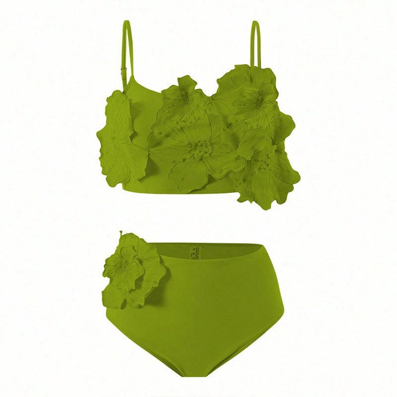 Damen Bikini-Set mit Blumenapplikationen Drune