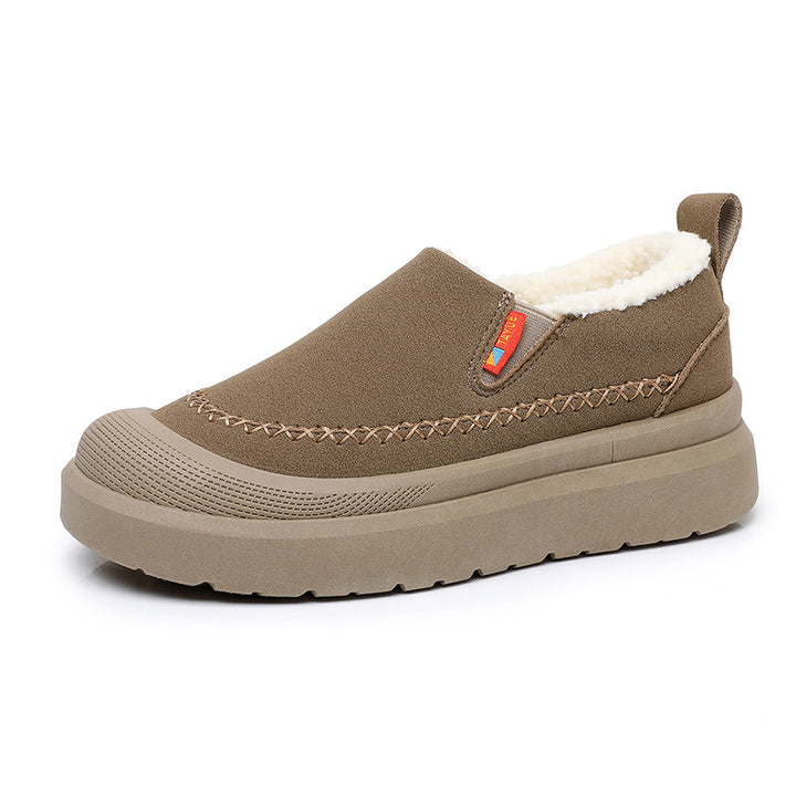 Damen Komfortable und warme Slip-On Hausschuhe mit kuscheligem Innenfutter Drune
