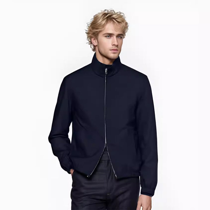 Herren elegante und funktionale Übergangsjacke mit hohem Kragen Drune