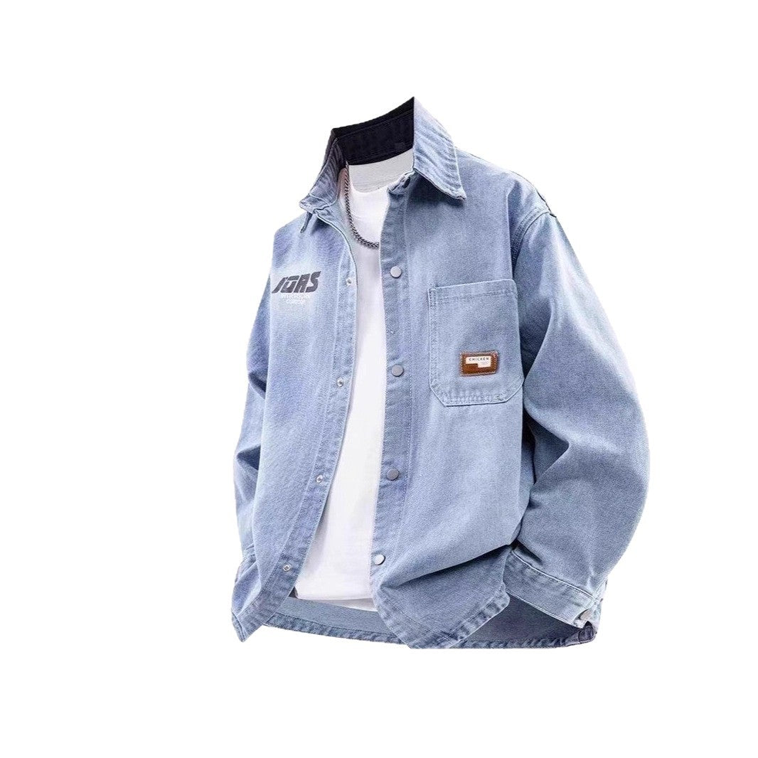 Herren Lässige Denim-Jacke Drune