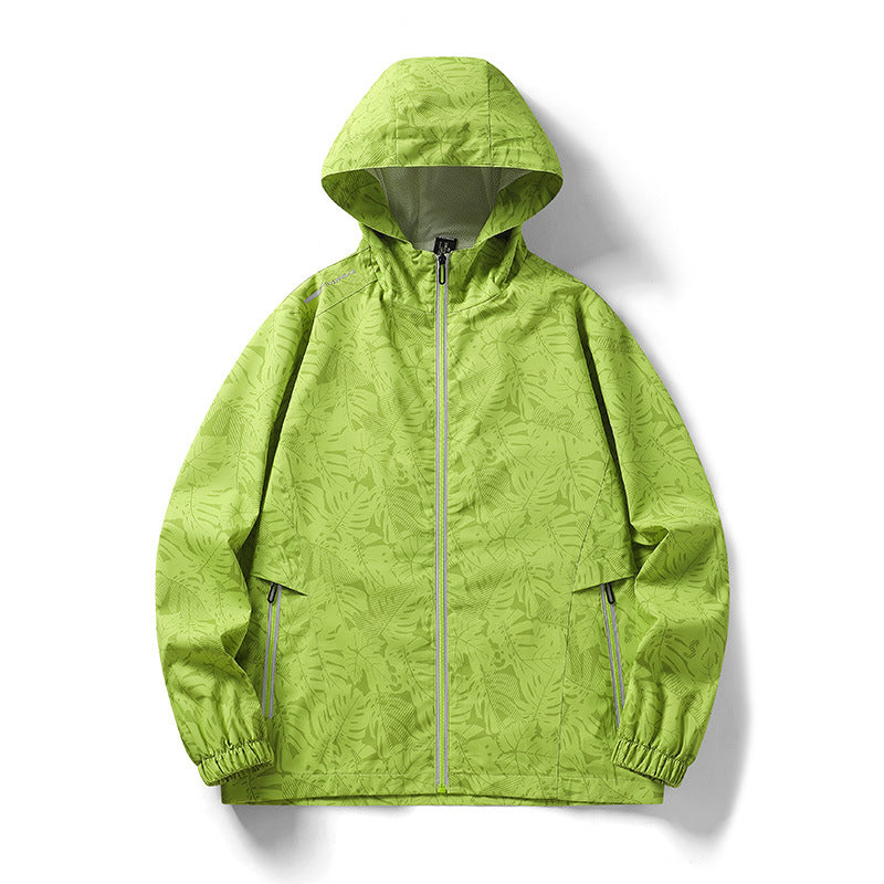 Herren Leichte Outdoor-Jacke mit Kapuze und floralem Design Drune