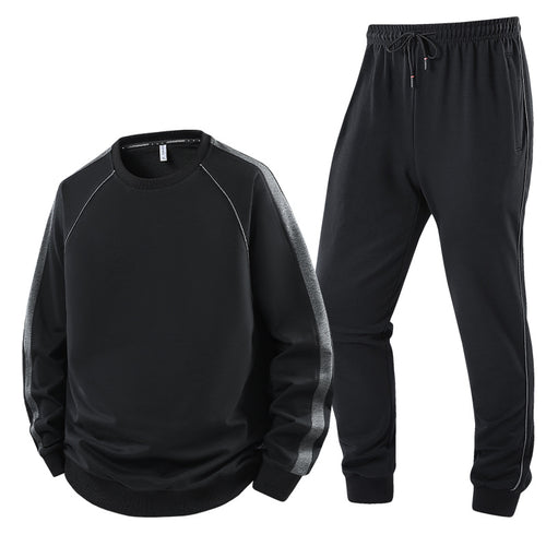Herren Freizeit-Trainingsanzug-Set aus weichem Jersey mit Raglanärmeln & elastischem Kordelbund Drune