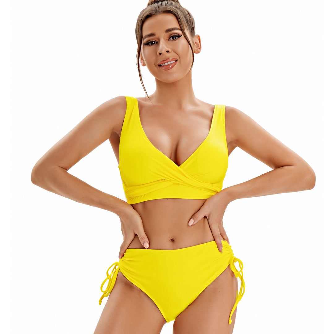 Damen Modischer Wickelbikini mit verstellbaren Trägern Drune
