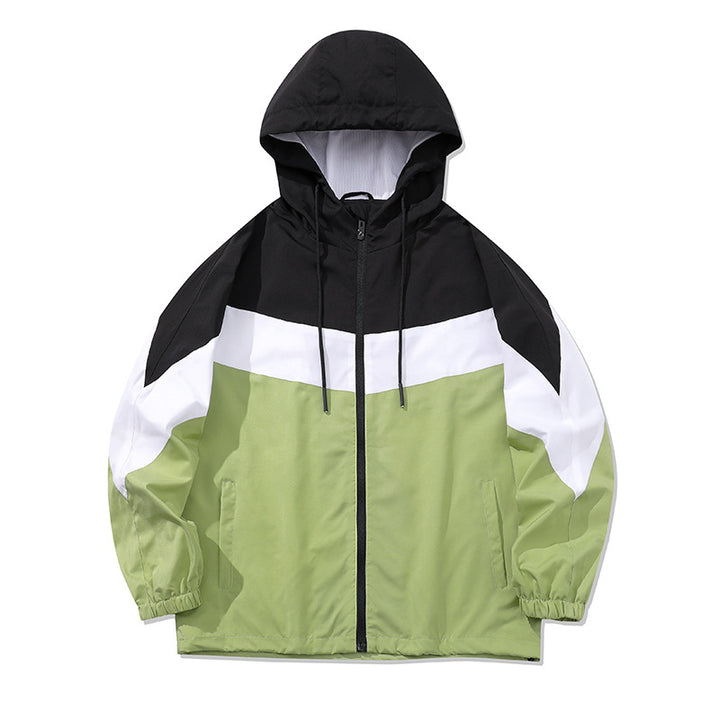 Herren Sportliche Übergangsjacke mit hohen Kragen und Farbblockdesign Drune