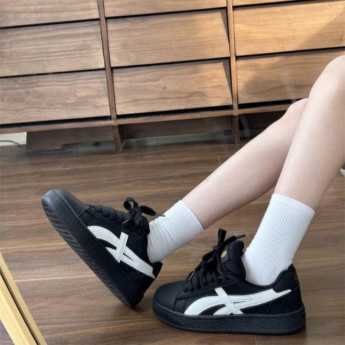 Damen Modische Sneakers mit hoher Gummisohle und atmungsaktivem Obermaterial Drune