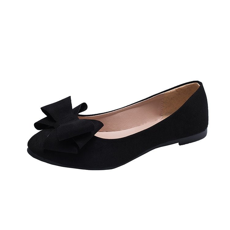 Damen Ballerinas mit dekorativer Schleifenapplikation und rutschfester Sohle Drune