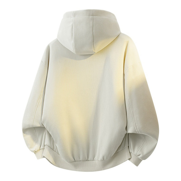 Damen Oversize-Kapuzenjacke mit Farbverlauf, Zwei-Wege-Reißverschluss & Zip-Taschen Drune