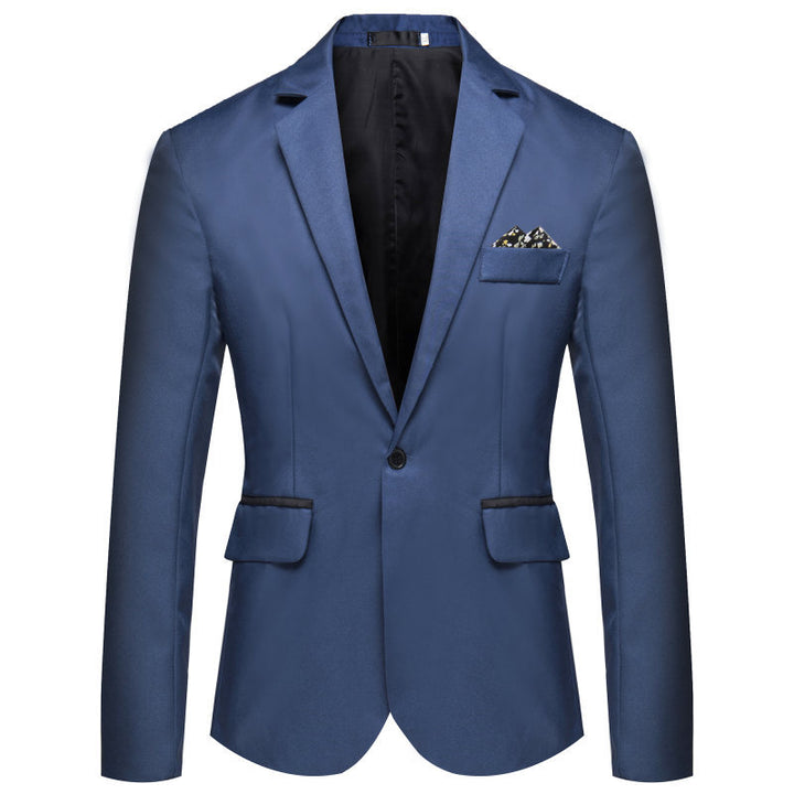 Herren Slim-Fit Smoking-Sakko mit Ein-Knopf‑Verschluss und kontrastierten Pattentaschen Drune