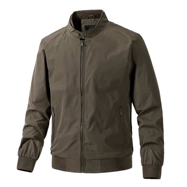 Herren Leichter Softshell‑Blouson mit Stehkragen, Reißverschluss und Kontrastfutter Drune