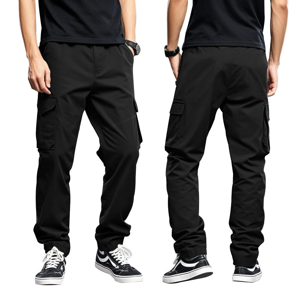 Herren Cargo-Hose mit vielseitigen Taschen und elastischem Bund Drune