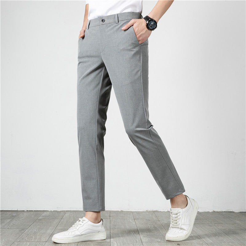 Herren Slim-Fit Stretch-Anzughose mit schmaler Knöchellänge Drune