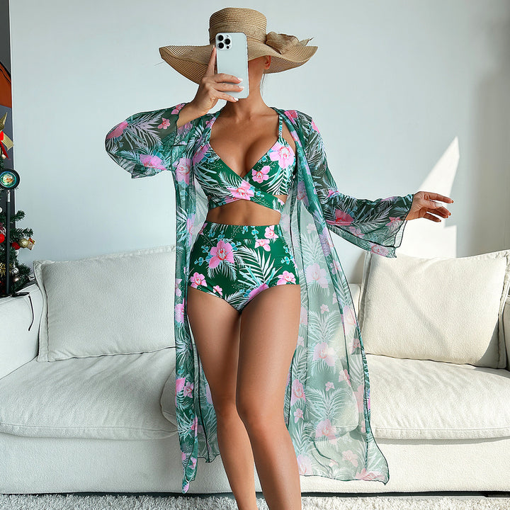 Damen Bikiniset mit floralem Kimono Drune