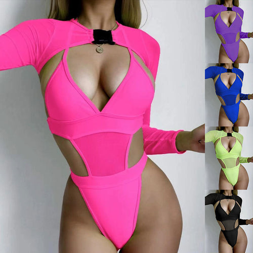 Damen Cut-Out Einteiler Drune