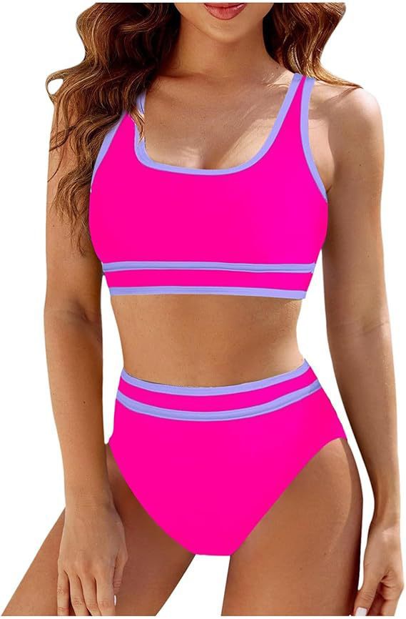 Damen Hochtailliertes Sport-Bikini-Set Drune
