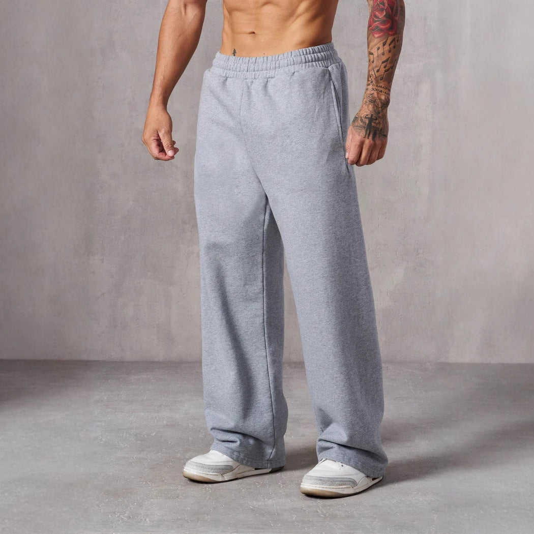 Herren nan extraweiche Relax-Sweathose mit doppelreihigem Komfortbund tiefen Eingrifftaschen und extra weitem Bein Drune