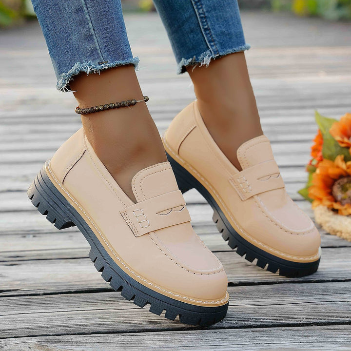 Herren nan robuste Penny-Loafer mit markanter Profilsohle, handwerklicher Ziernaht und gepolstertem Komfortfußbett Drune