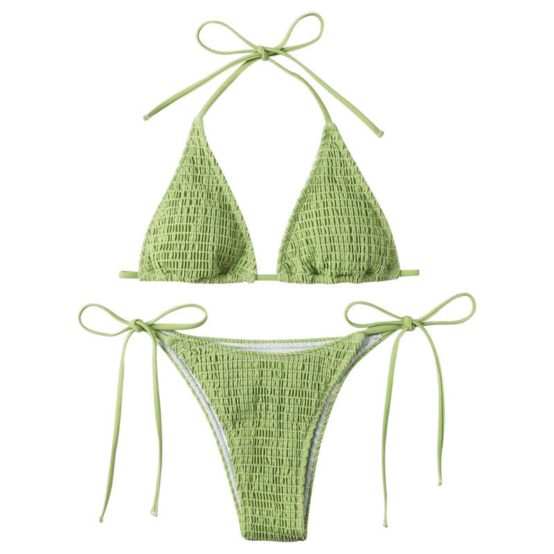 Damen Triangel-Bikini Set mit verstellbaren Trägern und minimalistischem Design Drune