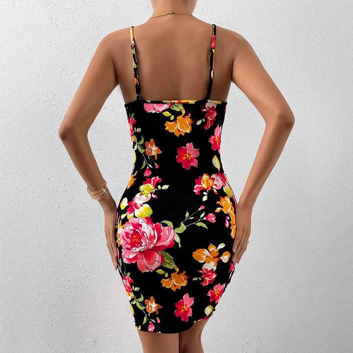 Damen Floral Wickelkleid Drune