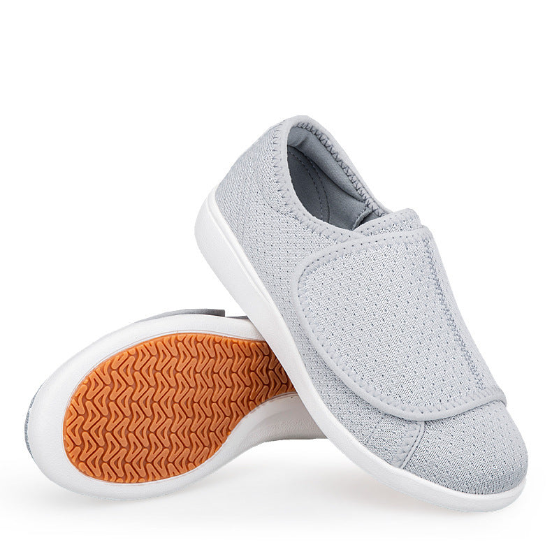 Herren nan orthopädischer Pantoffel mit verstellbarem Klettverschluss, atmungsaktivem Mesh und stoßdämpfender Schaumstoffsohle Drune
