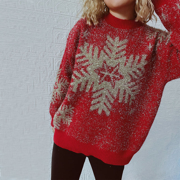 Drune | Weihnachtlicher Strickpullover Mit Festlichem Motiv