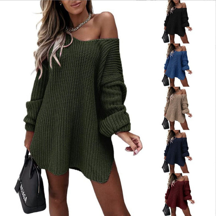 Damen Oversized Strickkleid Drune