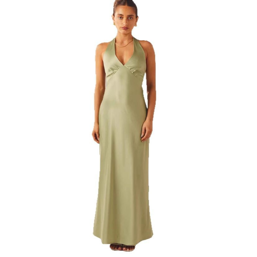 Damen Maxikleid mit elegantem Halterneck-Design und figurformendem Schnitt Drune
