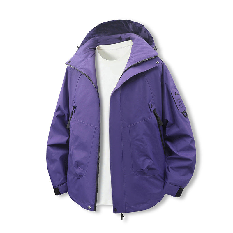 Herren Wind- und Wasserabweisende Softshell-Utilityjacke mit Kapuze Drune