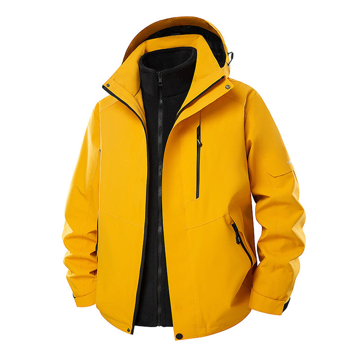 Herren Multifunktionale Winterjacke mit abnehmbarer Kapuze Drune
