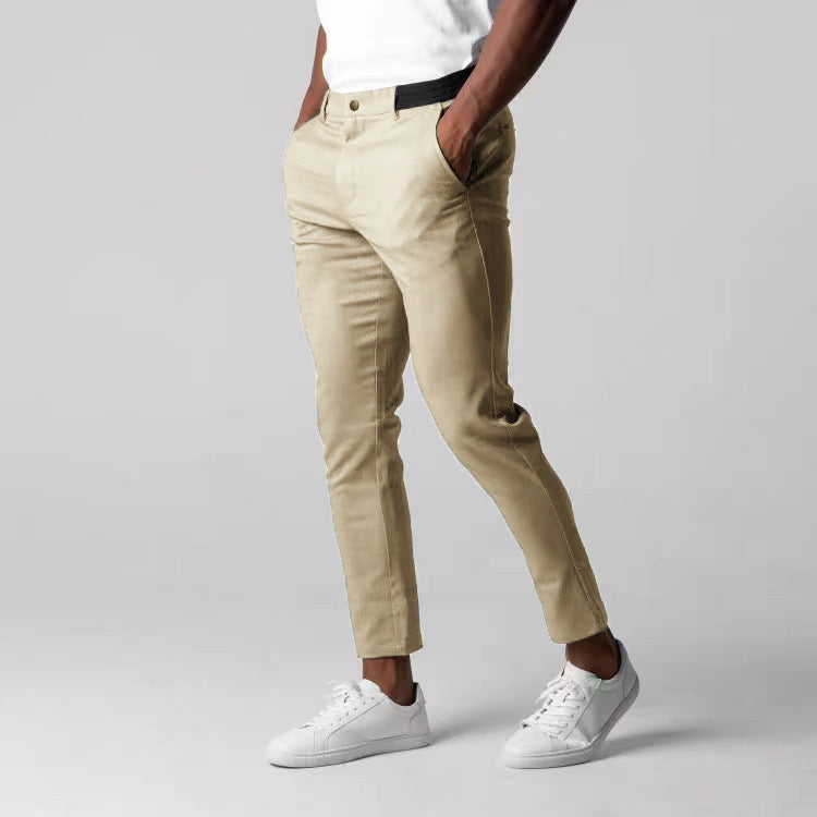 Herren Chinohose Slim Fit mit elastischem Bund