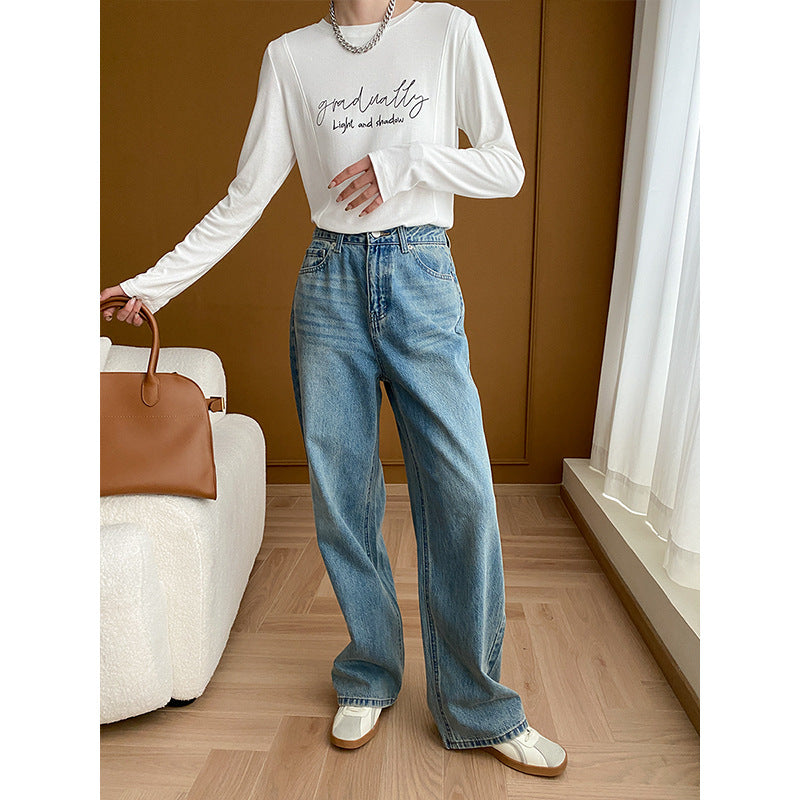 Damen Hochtaillierte weit geschnittene Jeans Drune