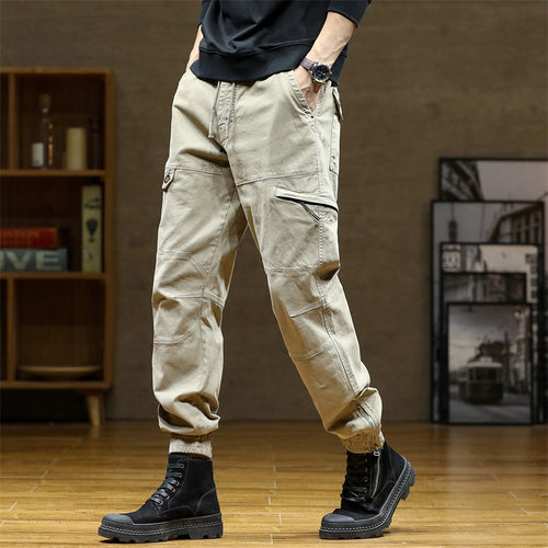 Herren Cargo-Joggerhose im Utility‑Stil mit ergonomischen Kniepaneelen und Reißverschluss‑Knöchel Drune