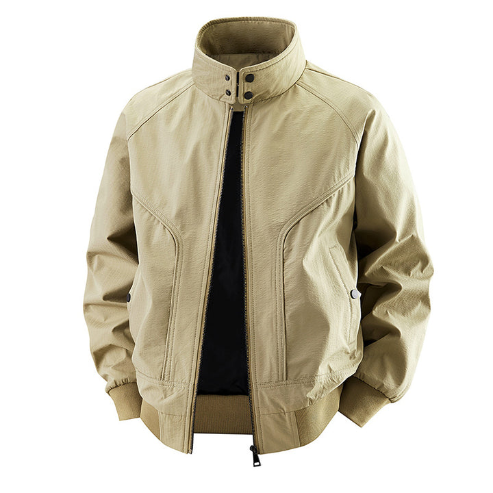 Men's  stretch canvas stand-collar utility bomber jacket Drune