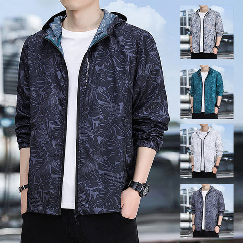 Herren Leichte Outdoorjacke mit floralem Design Drune