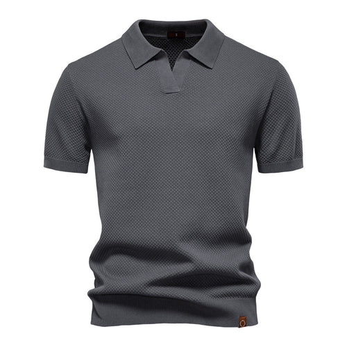Herren Kurzärmliges Polo-Shirt mit strukturiertem Design Drune
