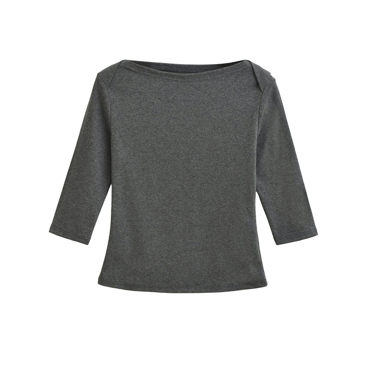 Damen Langarmshirt mit lockerem Schnitt und eleganten Schulterdetails Drune