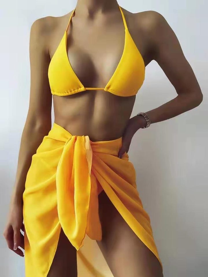 Damen Triangel-Bikini mit sexy Wickelrock Drune