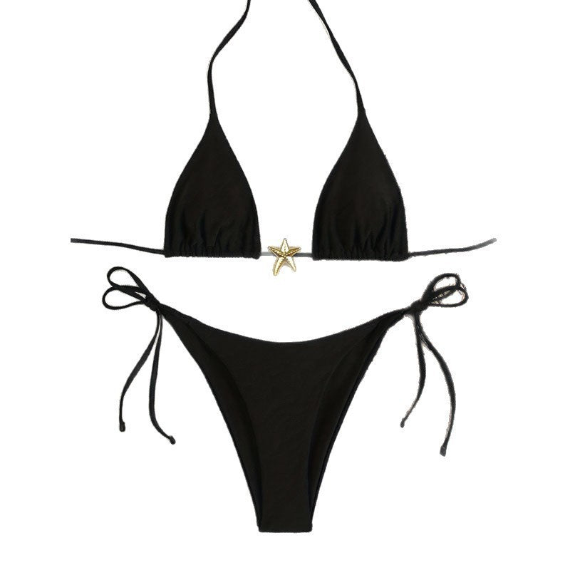 Damen Triangel-Bikini mit dekorativem Sternenanhänger Drune