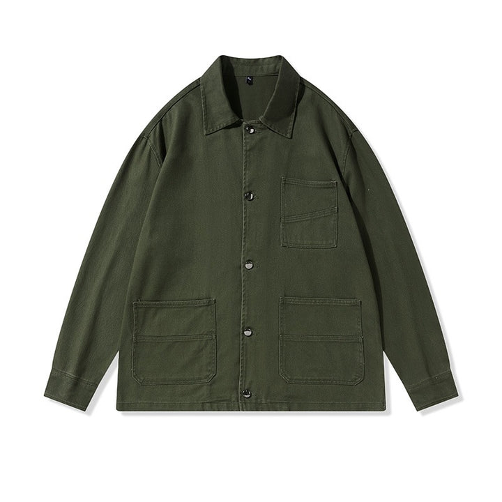 Unisex Oversize-Arbeitsjacke im Overshirt‑Stil aus Canvas mit aufgesetzten Taschen Drune