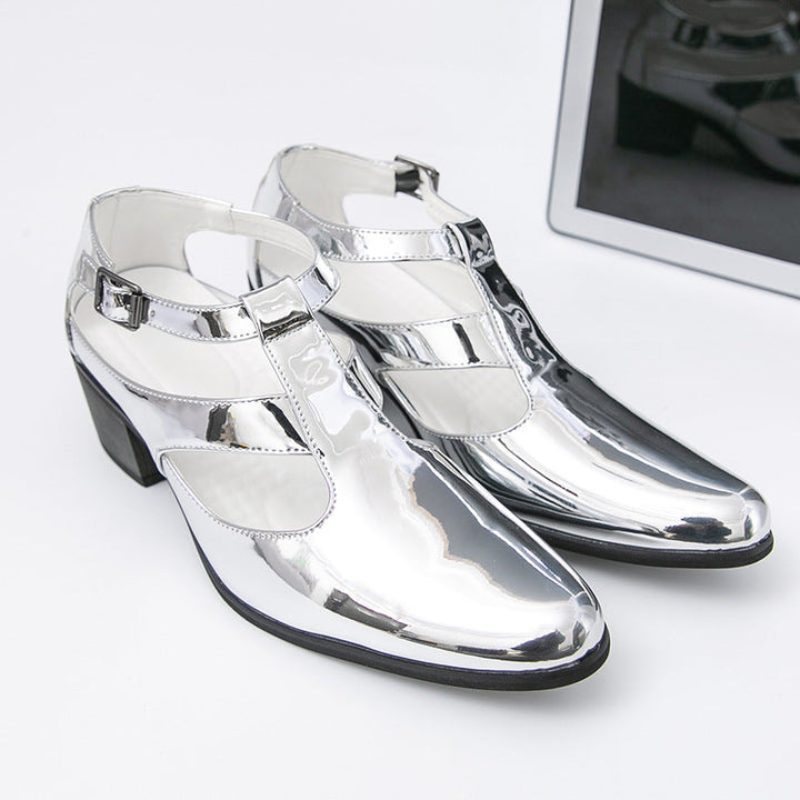Damen Elegante Metallic Heels mit verstellbarem Riemen Drune