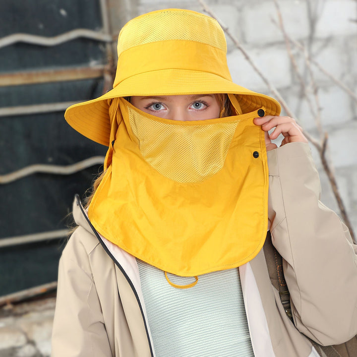 Drune | Vollabdeckung Gesicht Sonnenschutz Maske im Freien UV Eimer Hut