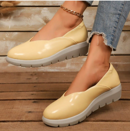 Damen Bequeme Wedgeslipper mit gepolstertem Innensohle und rutschfester Sohle Drune
