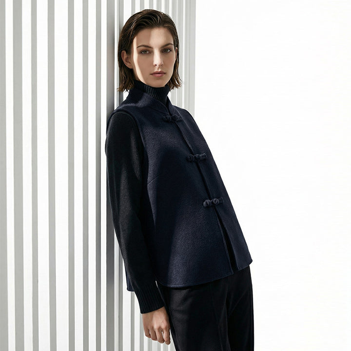 Damen Eleganter Wollmantel Drune